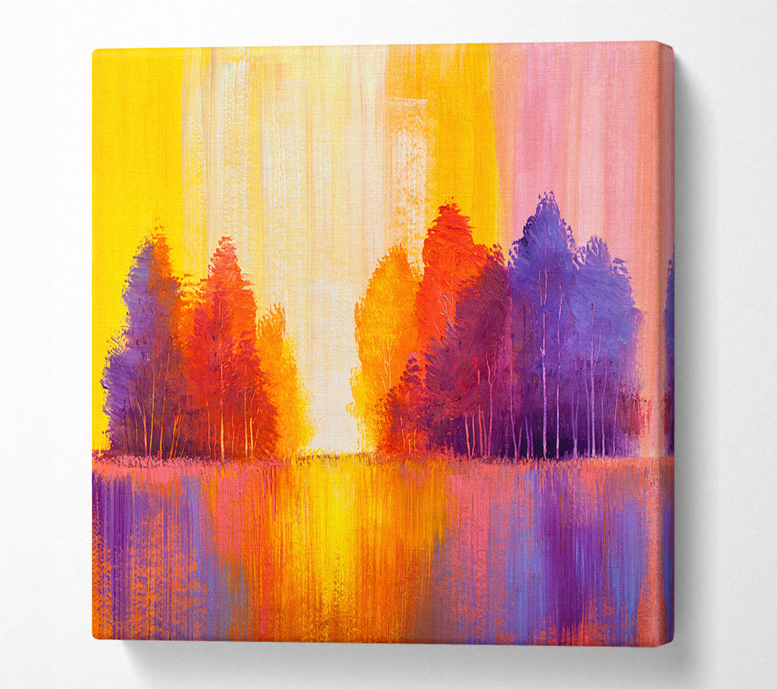 A Canvas Print of Streams Of Colour Forest Canvas Art
