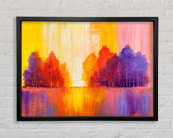 Streams Of Colour Forest Framed Print