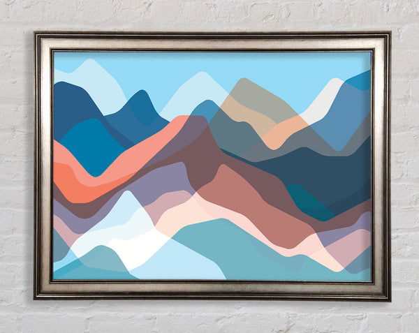 Modern Mountain Range Framed Print