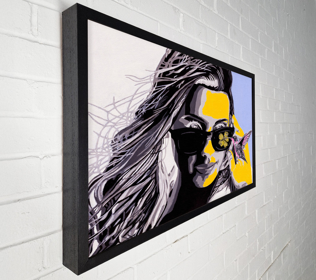  A Canvas Print of Woman Sunglasses Popart Canvas Wall Art