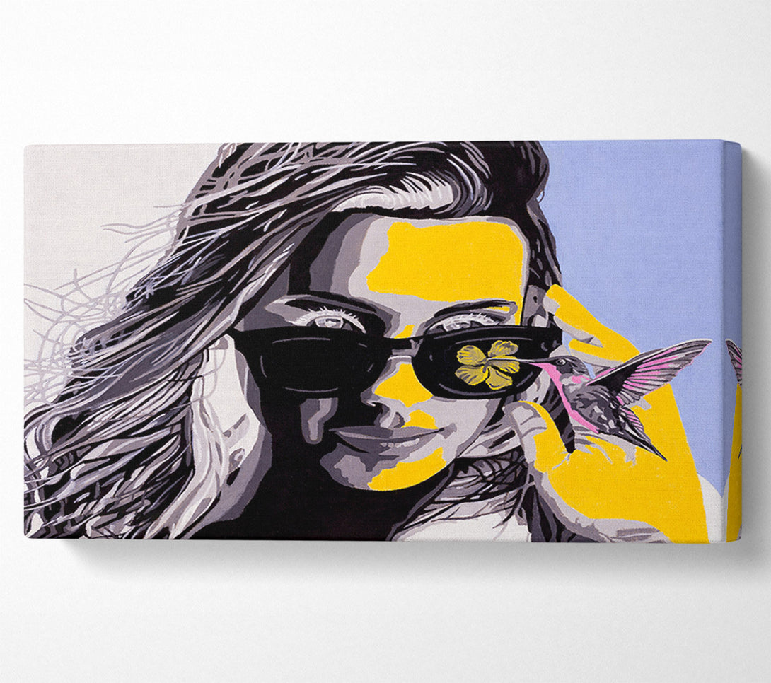  A Canvas Print of Woman Sunglasses Popart Canvas Wall Art