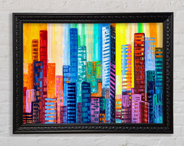City Blocks Of Colour Framed Print
