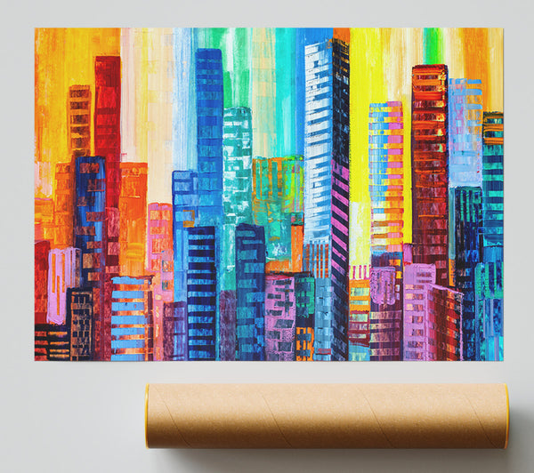 City Blocks Of Colour Giclee Print