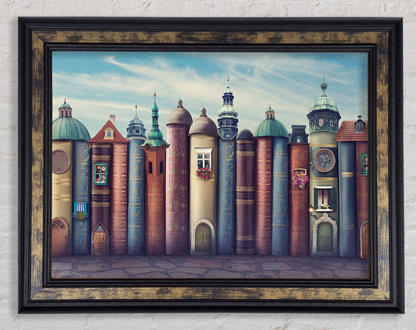 Book Village Framed Print