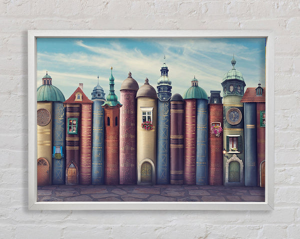 Book Village Framed Print