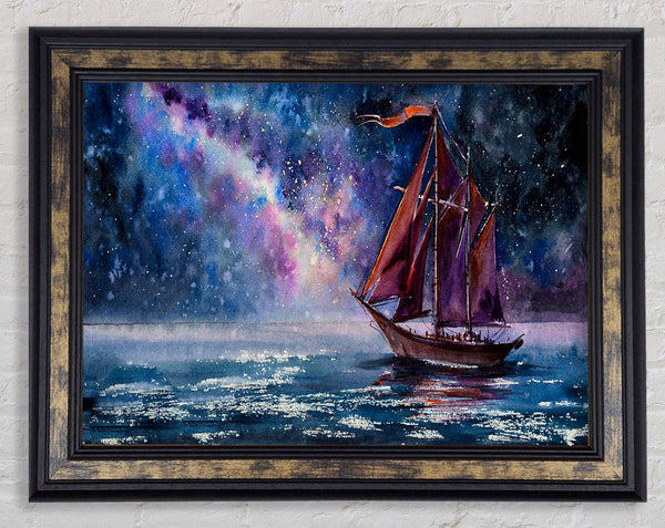 The Boat To The Universe Framed Print