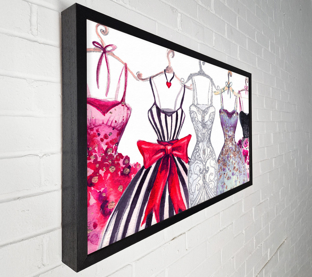  A Canvas Print of Dresses In A Line Canvas Wall Art