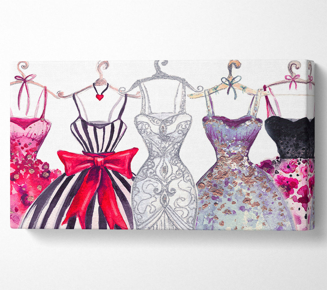  A Canvas Print of Dresses In A Line Canvas Wall Art