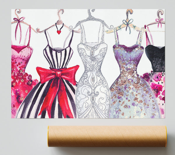 Dresses In A Line Poster