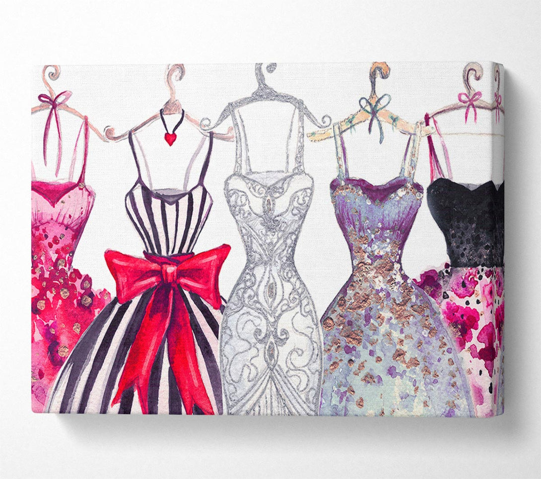  A Canvas Print of Dresses In A Line Canvas Wall Art