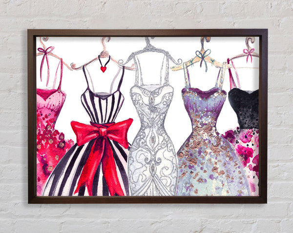 Dresses In A Line Framed Print