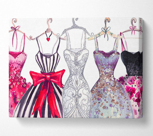 A Canvas Print of Dresses In A Line Canvas Wall Art