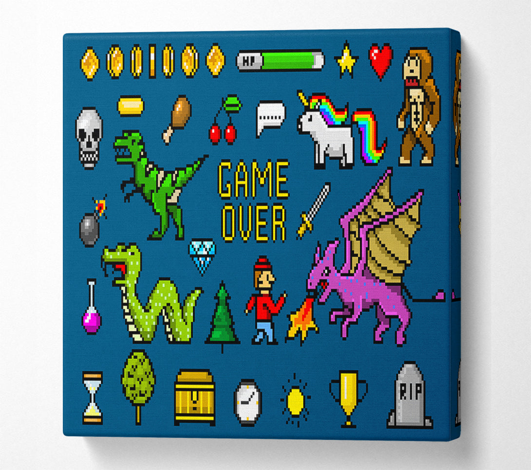  A Canvas Print of Game Over 8 Bit Canvas Print