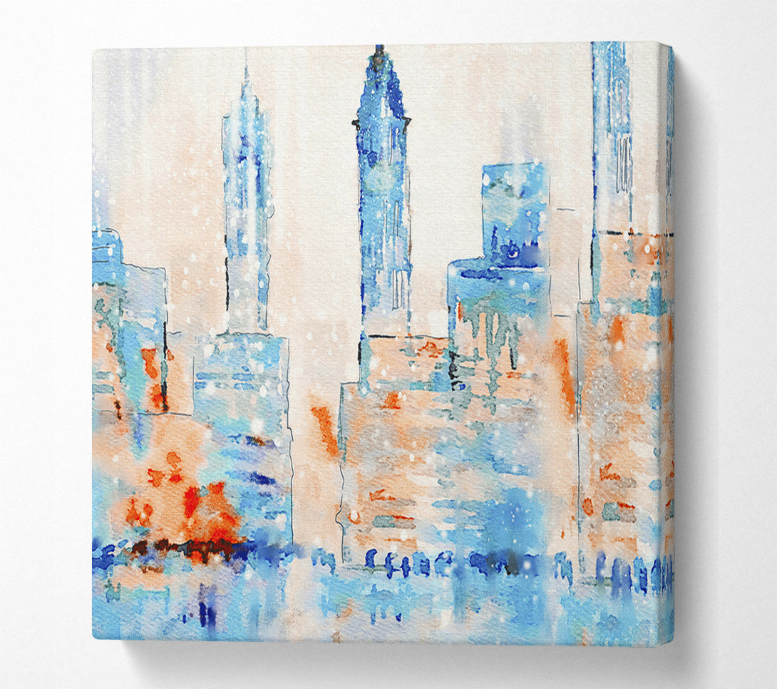  A Canvas Print of Hazy Streets Of New York Canvas Wall Art
