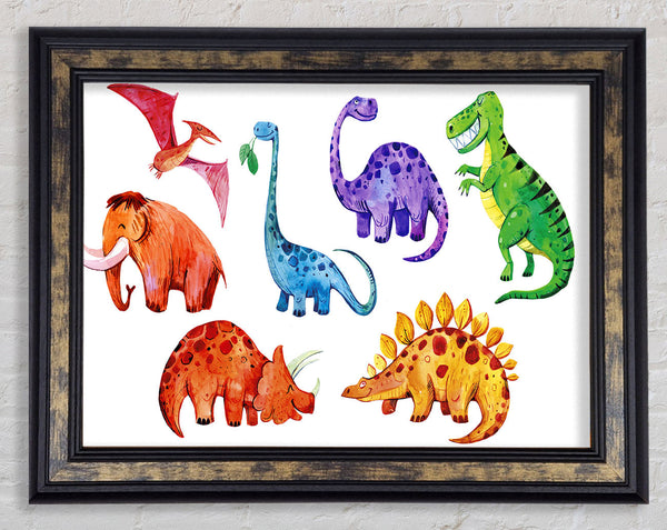 Dinosaur Assortment Framed Print