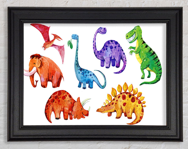 Dinosaur Assortment Framed Print