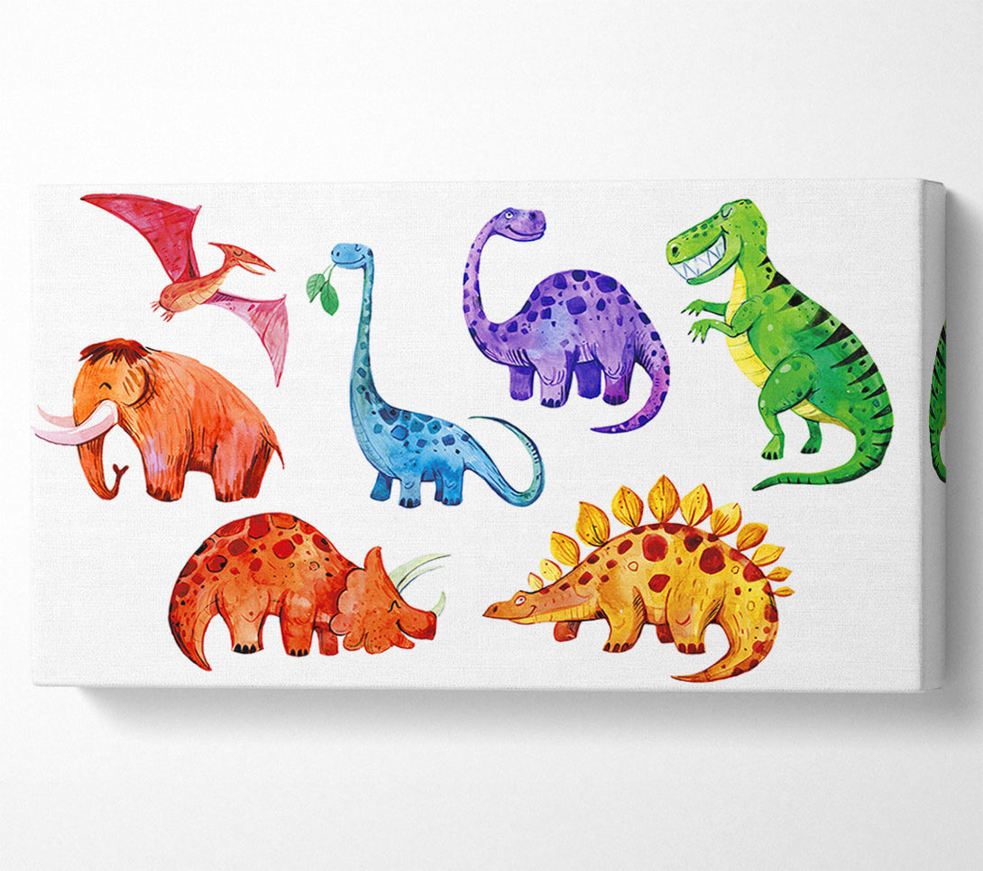  A Canvas Print of Dinosaur Assortment Canvas Print