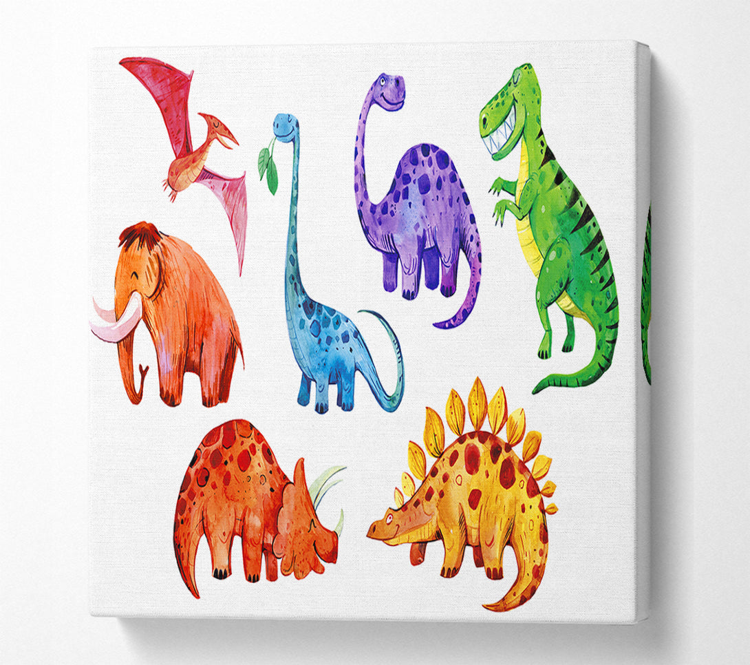  A Canvas Print of Dinosaur Assortment Canvas Print