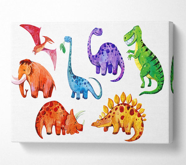  A Canvas Print of Dinosaur Assortment Canvas Print