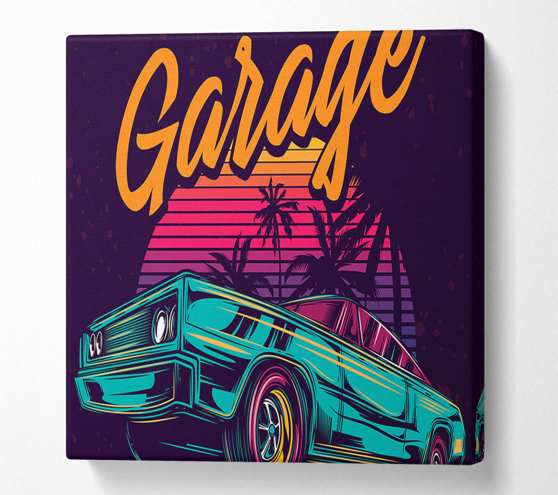  A Canvas Print of Fast Garage Cars Canvas Wall Art
