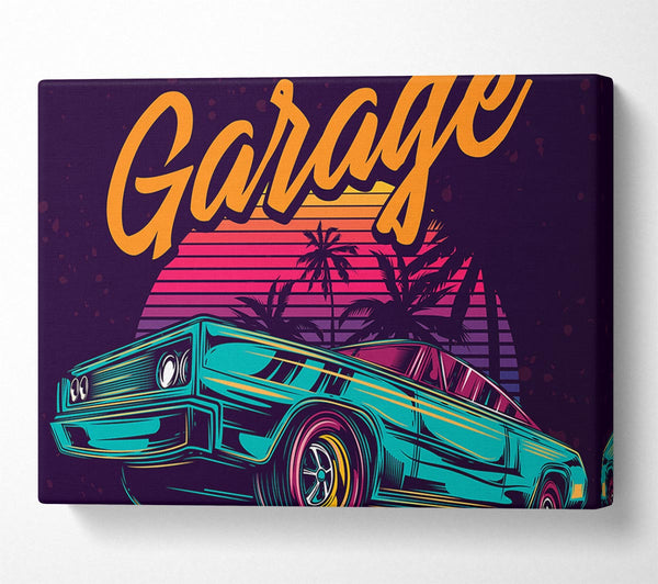  A Canvas Print of Fast Garage Cars Canvas Wall Art