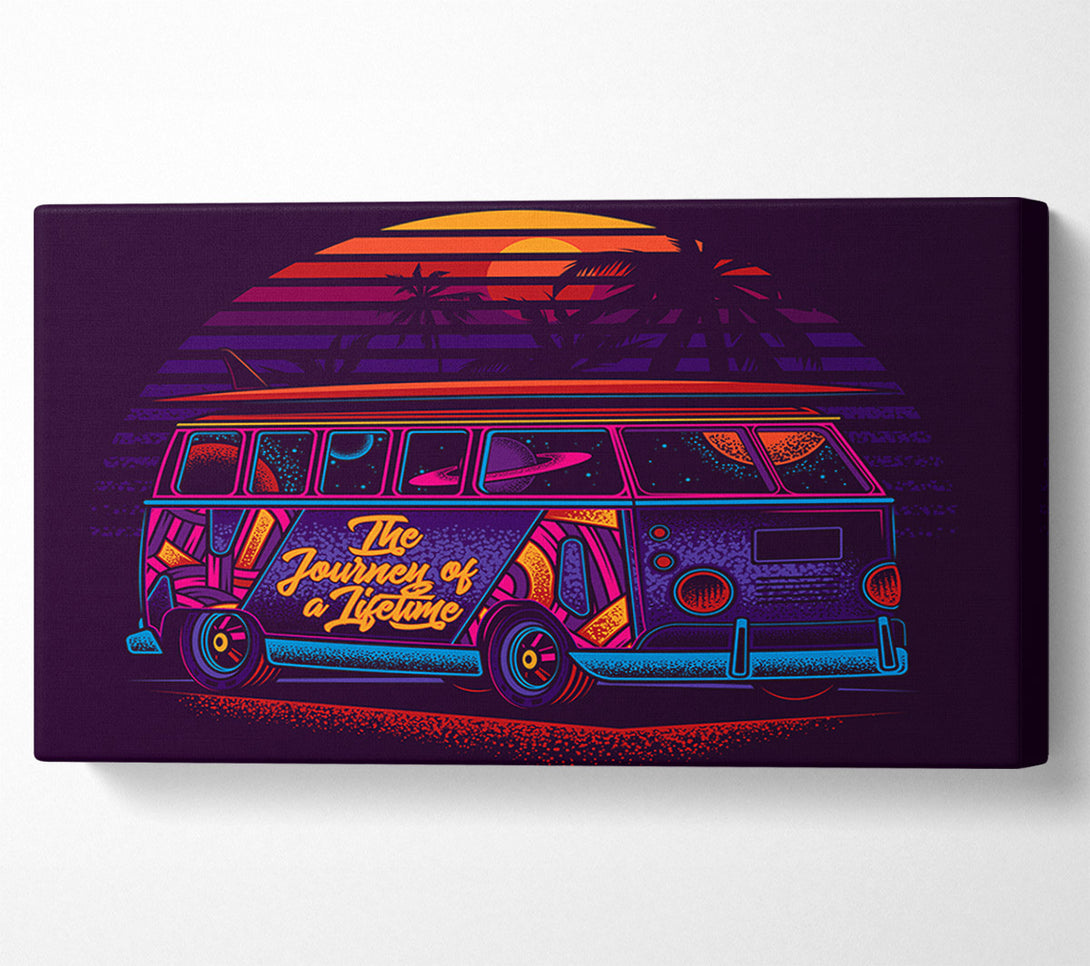  A Canvas Print of Vw Camper Surfs Up Canvas Art