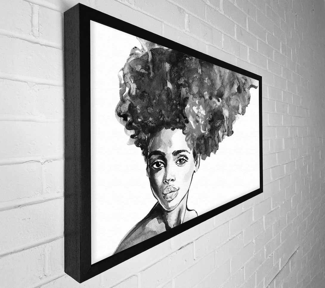  A Canvas Print of Watercolour Hairstyle Canvas Art
