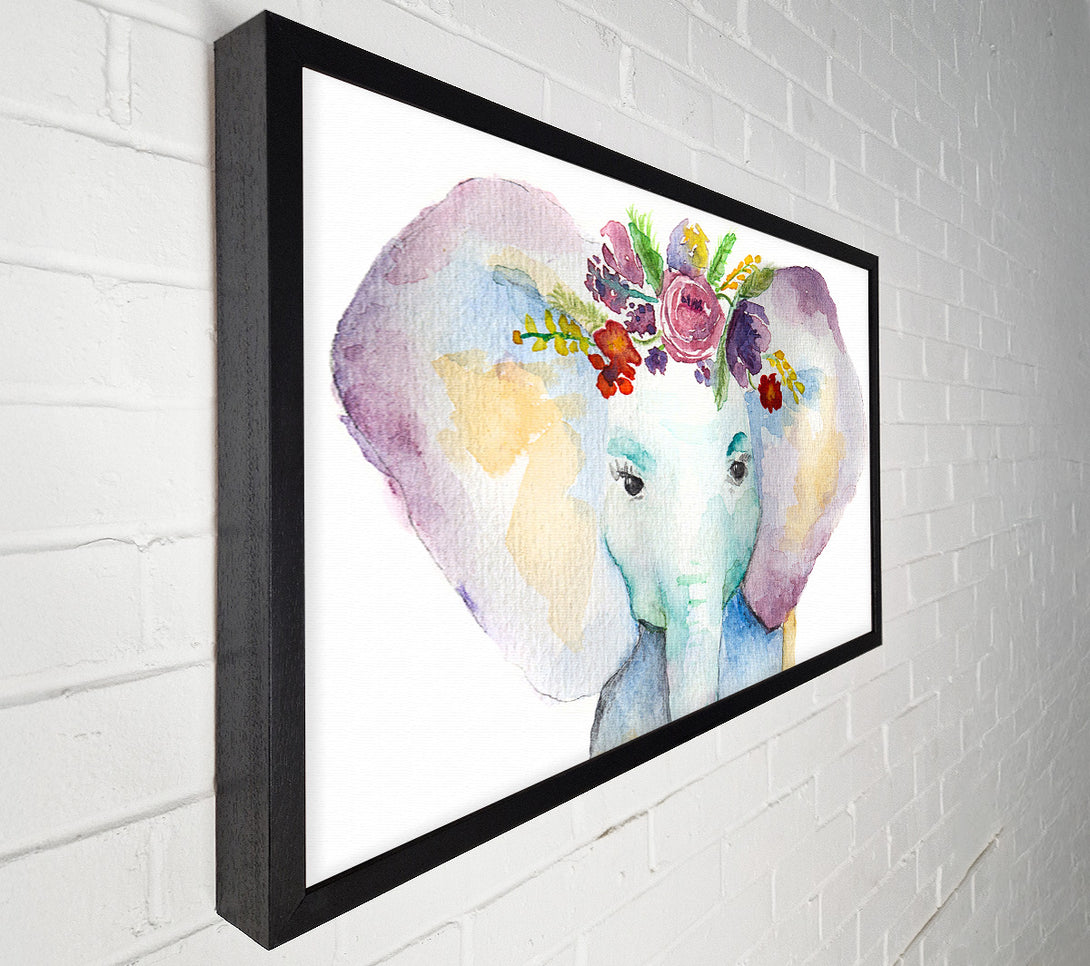  A Canvas Print of Floral Elephant Canvas Print