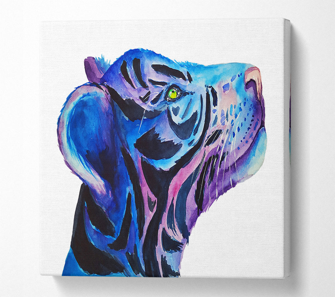 A Canvas Print of Stunning Tiger Cub Blues Canvas Wall Art