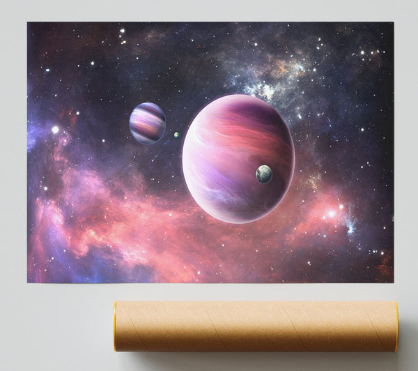 Planets In Orbit Poster