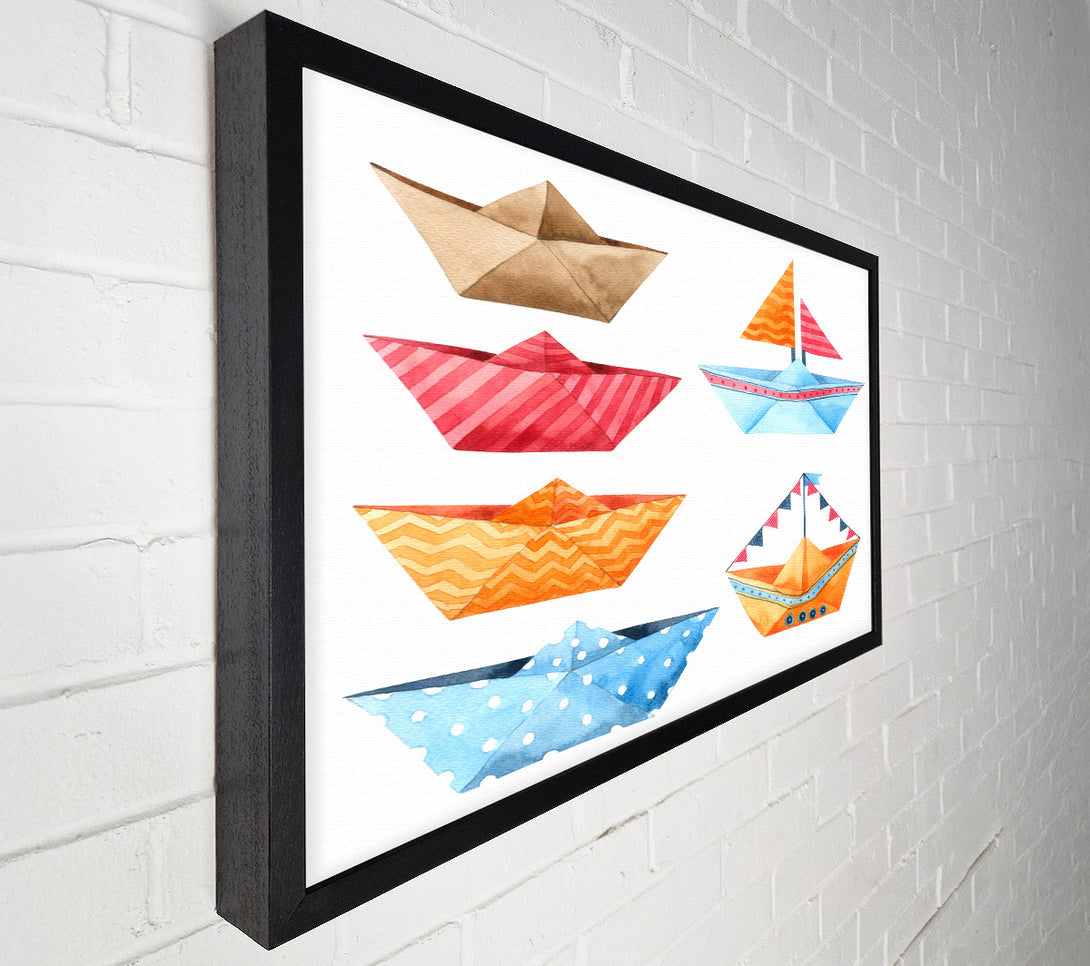  A Canvas Print of Paper Boats Canvas Print