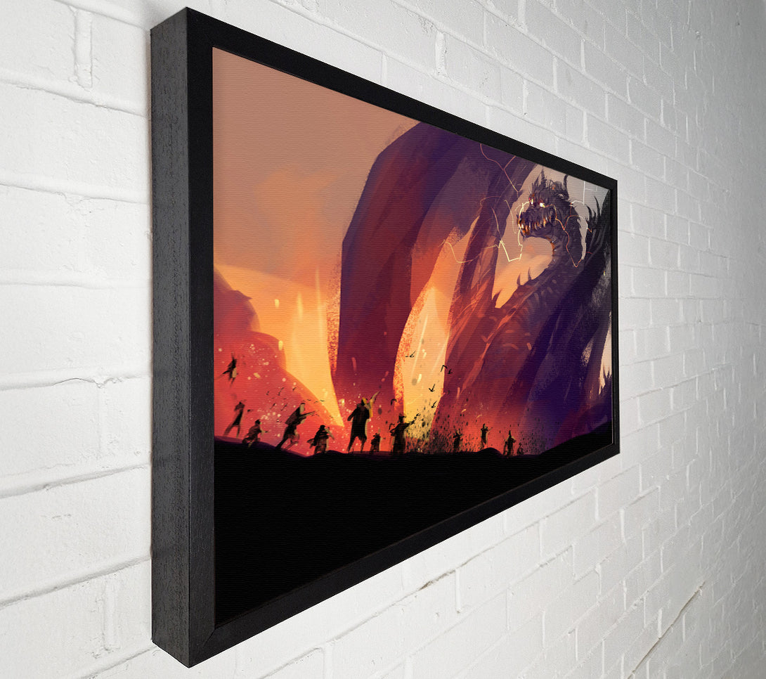  A Canvas Print of When The Dragon Attacks Canvas Wall Art