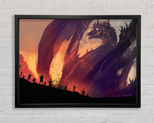 When The Dragon Attacks Framed Print