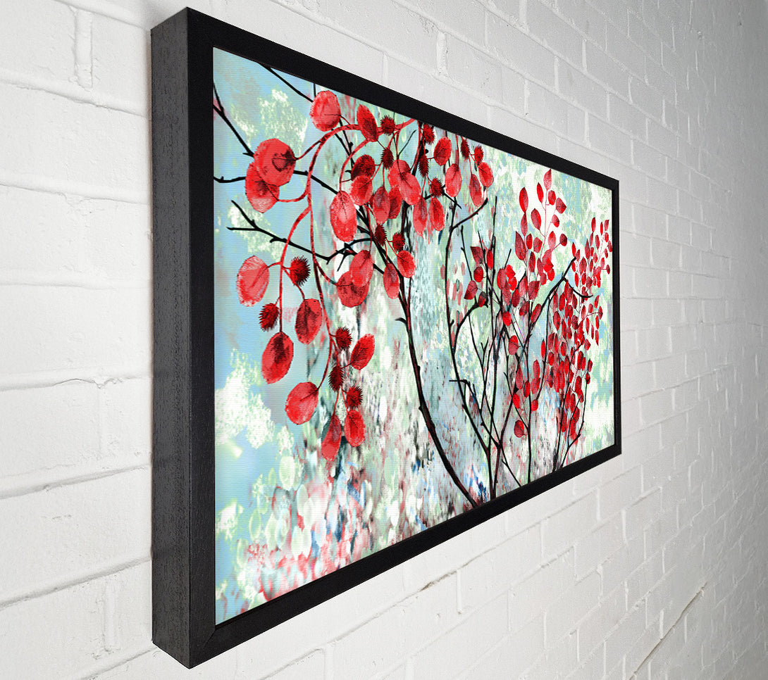  A Canvas Print of Red Leaves Winter Canvas Wall Art