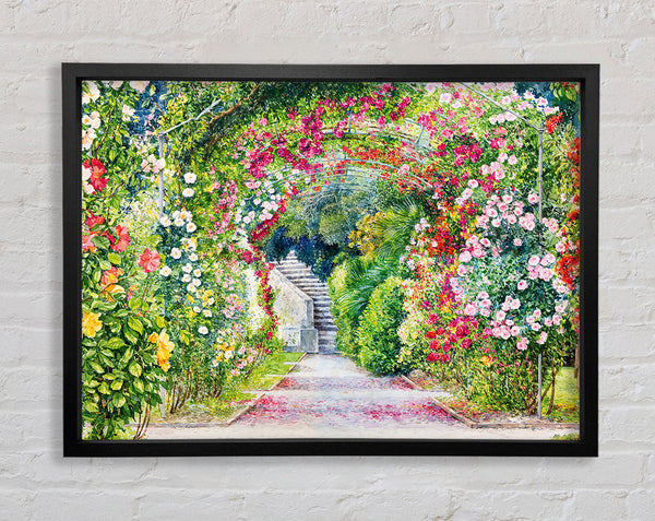 The British Garden Of Flowers Framed Print
