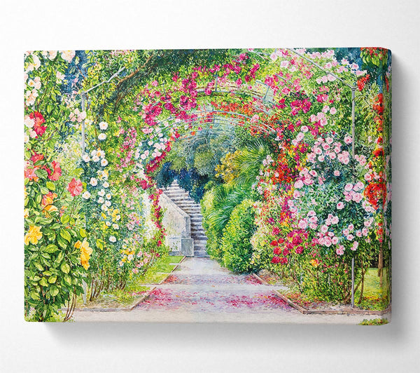  A Canvas Print of The British Garden Of Flowers Canvas Print