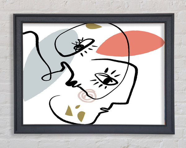 Abstract Line Drawing Faces