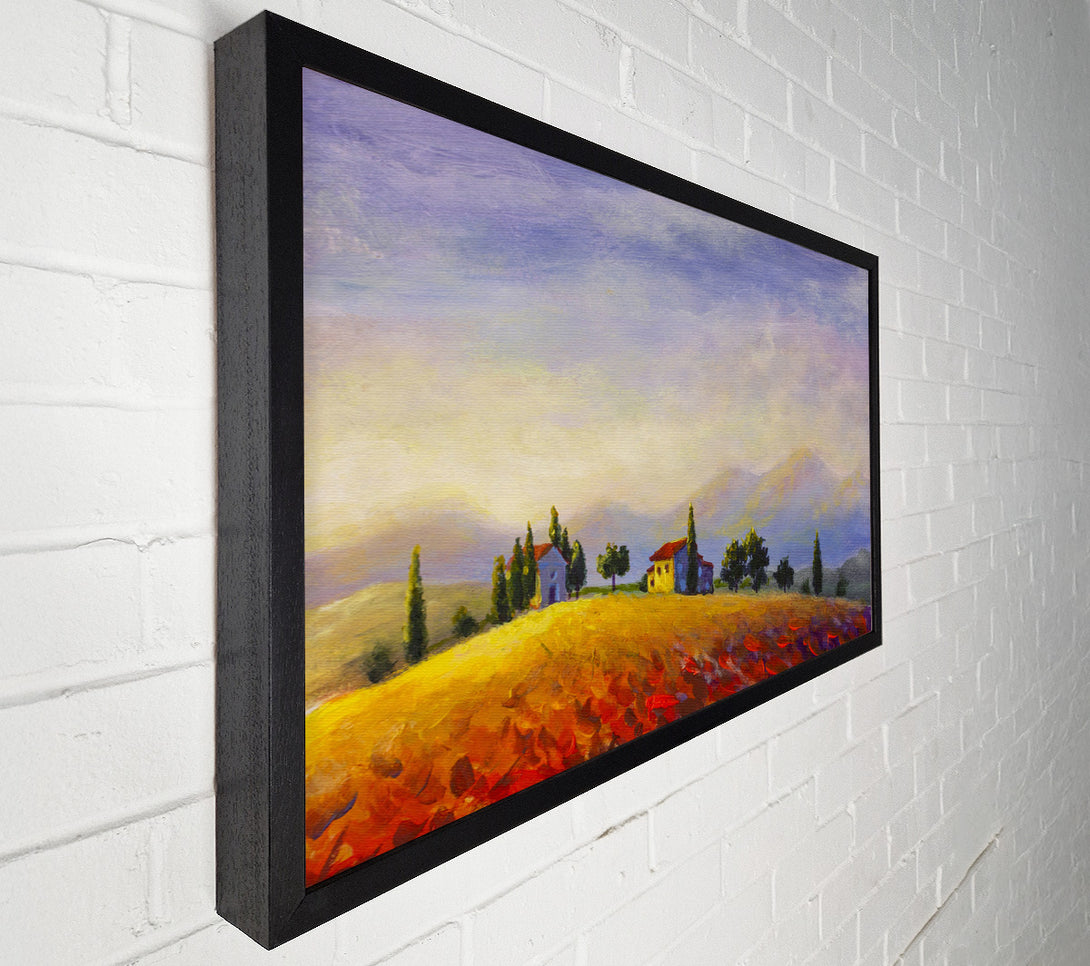  A Canvas Print of Farm On The Countryside Hill Canvas Print