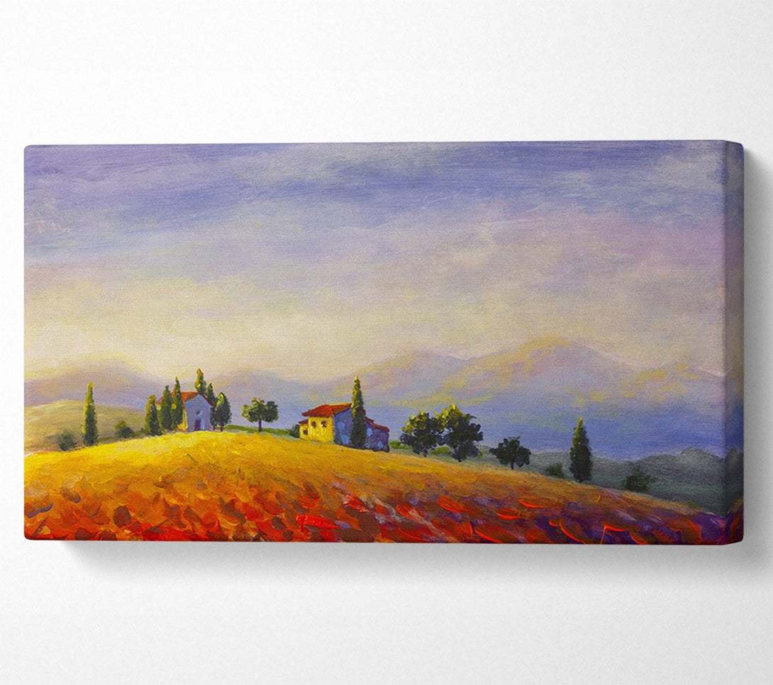  A Canvas Print of Farm On The Countryside Hill Canvas Print