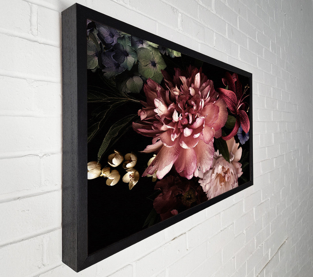  A Canvas Print of Flower Arrangement Dusk Canvas Wall Art