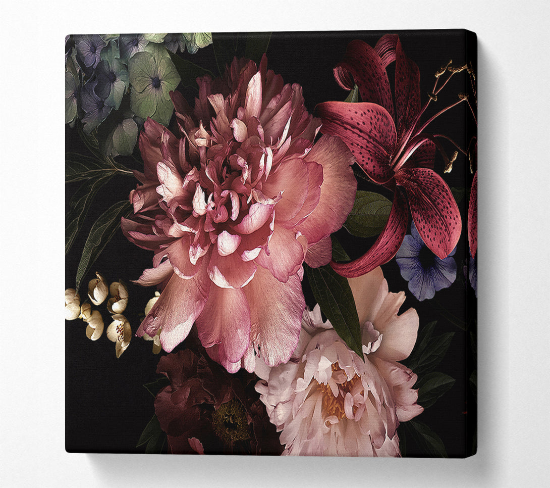  A Canvas Print of Flower Arrangement Dusk Canvas Wall Art