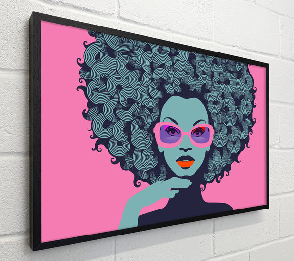 Glasses Big Hair Woman