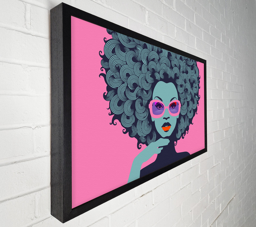  A Canvas Print of Glasses Big Hair Woman Canvas Print