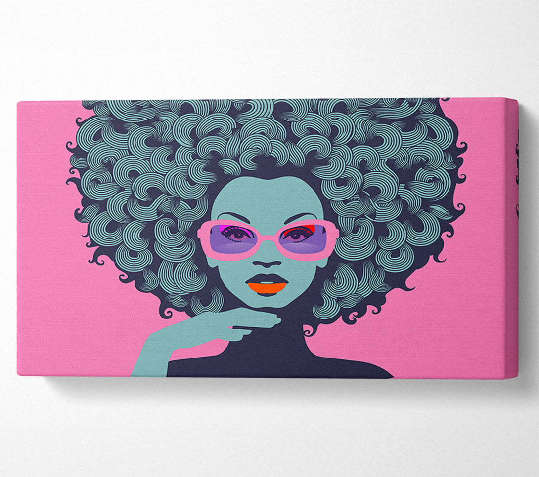 A Canvas Print of Glasses Big Hair Woman Canvas Print