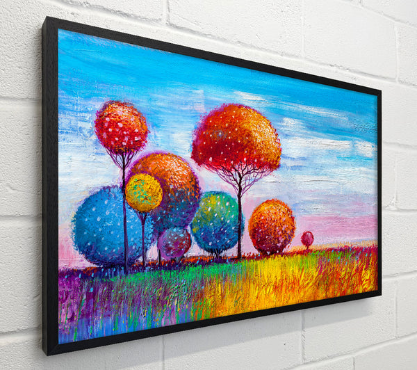 A Group Of Trees In Spring