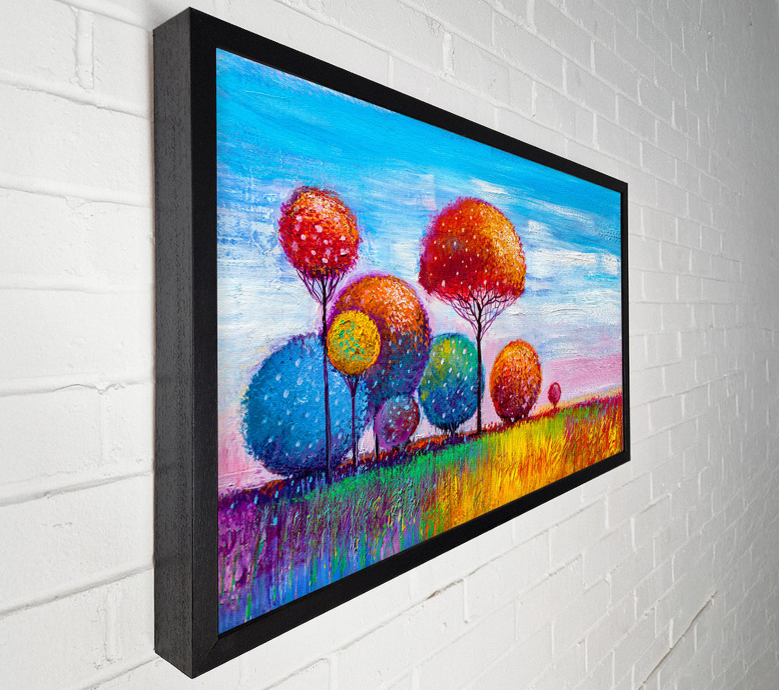  A Canvas Print of A Group Of Trees In Spring Canvas Wall Art