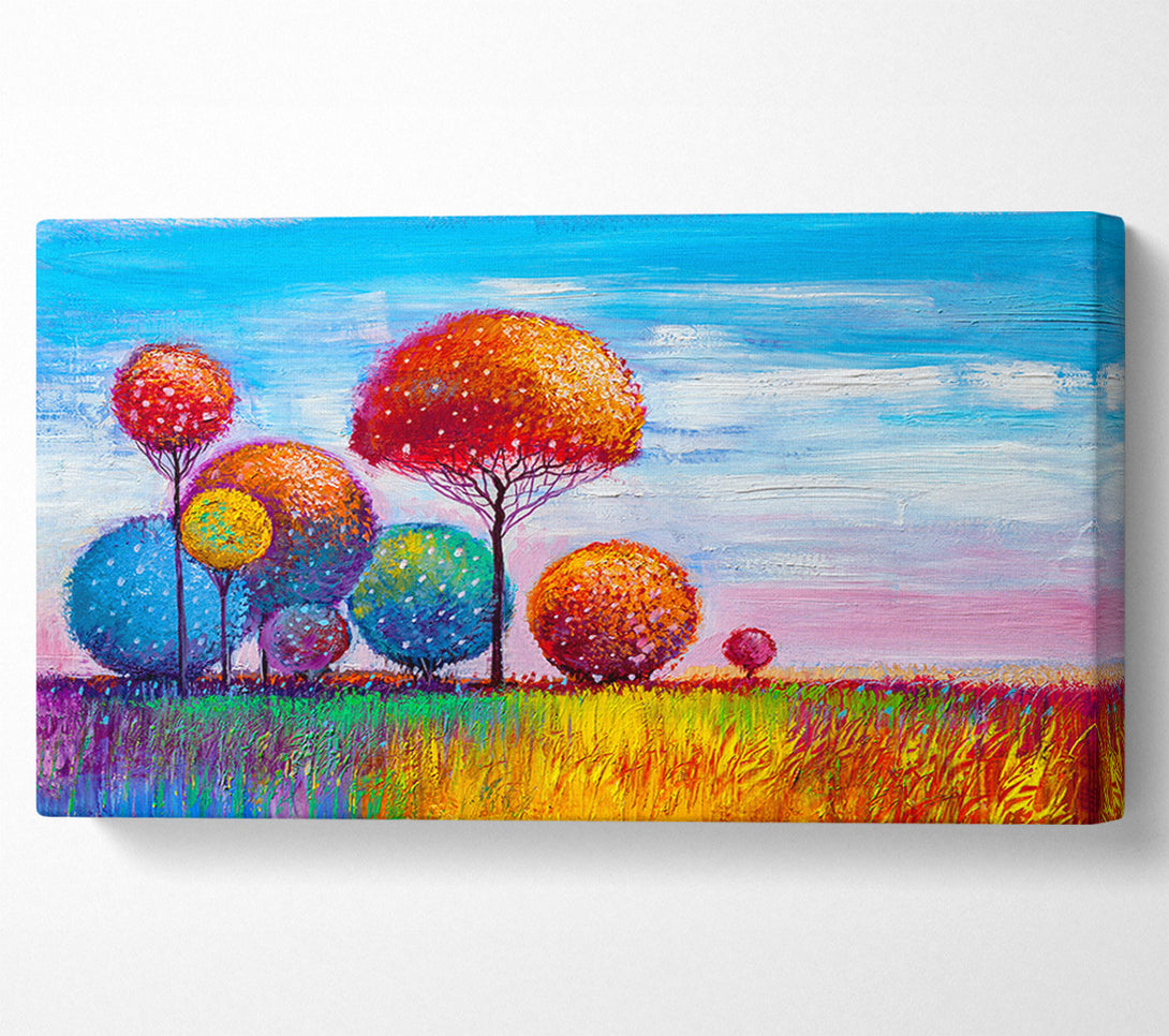  A Canvas Print of A Group Of Trees In Spring Canvas Wall Art