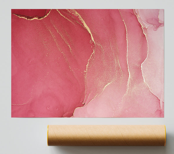 Rose And Red Glitter Poster