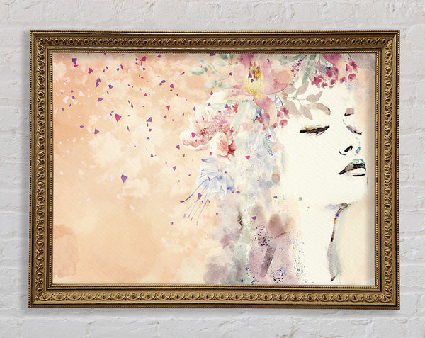 Flowers In Her Hair Framed Print