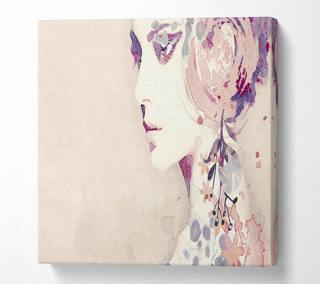  A Canvas Print of Flower Headpiece Canvas Art